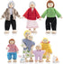 Wooden Doll House People of 8 Miniature Figures and 2 Pets, Dollhouse Dolls Family Set- Dollhouse Accessories for Girls Toddler Kids Pretend Play ...