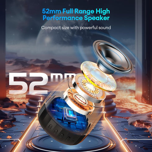 Transformers Small Bluetooth Speaker Bt 5.3 Wireless Portable Bluetooth Speakers with Dynamic RGB Lights Loud Sound 12H Playtime Support TF Card K...