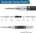 2Pcs Heavy Duty Automatic Center Punch, 5'' Premium Steel Spring Loaded Center Hole Punch, Adjustable Spring Impact Center Marker Scriber Tool for...