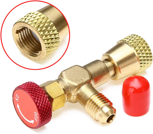 R410A Refrigerant Charging Valve 1/4'' - 5/16'' Copper Flow Control Valves,can Opener for Charging Hose...