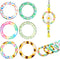 6 Pcs Silicone Beadable O Ring, 65mm Round Silicone Loop with 2 Hole Focal Frame Silicone Pendant for DIY Keychain, Jewelry Making, Necklace, Hang...