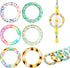 6 Pcs Silicone Beadable O Ring, 65mm Round Silicone Loop with 2 Hole Focal Frame Silicone Pendant for DIY Keychain, Jewelry Making, Necklace, Hang...