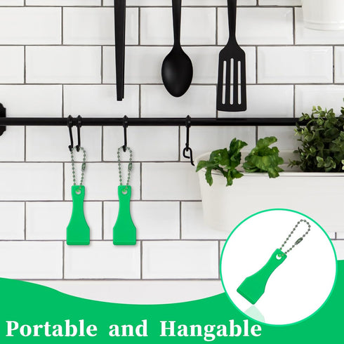 10 Pcs Lotto Scratcher Tool Plastic Scraper Tool Keychain Scraper for Lottery Ticket Lotto Scratcher Keyring Scoop Shape Lotto Scratcher Keyring S...