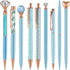 9 Pcs Ballpoint Pens Set Metal Crystal Diamond Pen Glitter Pen for Journaling Black Ink Pretty Cute Pens Fancy Pens Gifts for Women Girls Christma...