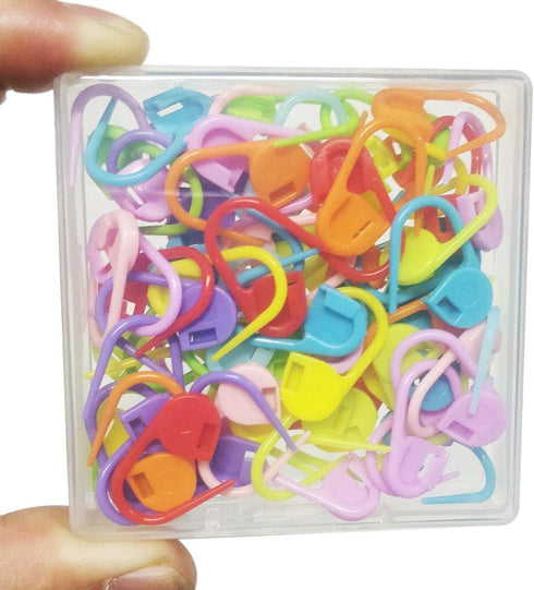 50 Pieces Colorful Knitting Markers Crochet Clips Crochet Pins Bulk Stitch Markers Locking Stitch Knitting Place Markers DIY Craft Plastic Safety ...