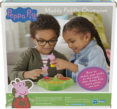 Hasbro Gaming Peppa Pig Muddy Puddle Champion Board Game for Kids Ages 3 and Up, Preschool Game for 1-2 Players...