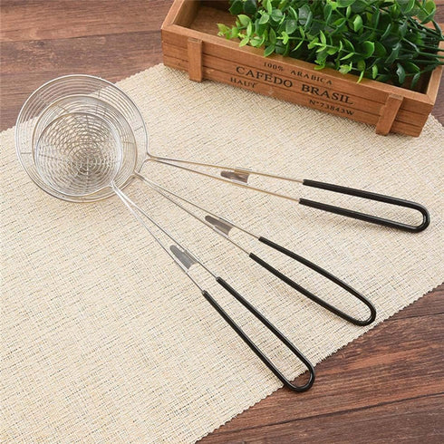 3Pcs Stainless Steel Round Hot Pot Strainer Set,Strainer Skimmer Spoon for Frying and Cooking,Kitchen Utensils Sifting Home Colander,Professional ...