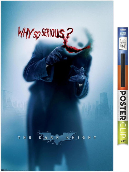 Trends International DC Comics - The Dark Knight - The Joker - Why So Serious Wall Poster, 22.375" x 34", Premium Poster & Clip Bundle...