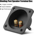 Speaker Box Terminal Cup, Square Double Binding Post Subwoofer Box Speaker Terminal Plates for DIY Home Car Stereo Speaker...