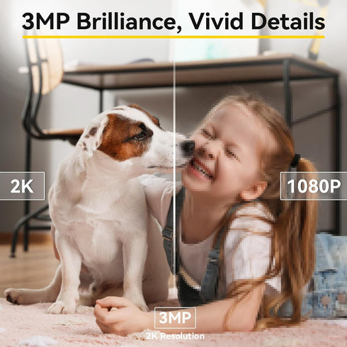 2K Pet Camera Indoor Security Camera 5G/2.4GHz WiFi Cameras for Baby Dog Camera with Phone App, 360° Pan & Tilt, 2-Way Audio, Night Vision, SD Car...