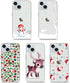 Lafunda Christmas Case for iPhone 15 Plus for Women Girls Kids Men Liquid Silicone Slim Soft TPU Bumper Cover Cute Clear Xmas Snowflake Series Pro...