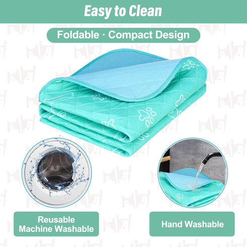 BEAUTYZOO Upgraded Dog Self Cooling Mat Ice Silk Chill Pads for Small Medium Large Dogs - Summer Reusable Pet Training Pad - Absorbent Non-Slip Co...