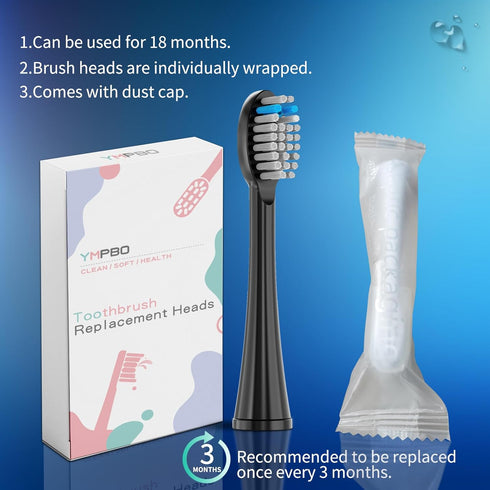 Toothbrush Replacement Heads Compatible with Waterpik Sonic Fusion SF01 SF02 / Sonic Fusion 2.0 SF03 SF04, 6 Pcs Replacement Toothbrush Heads with...