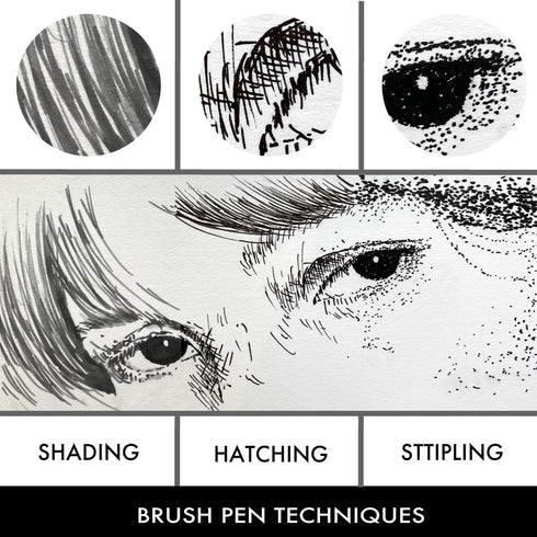 Kuretake ZIG Inktober Special Set, ILLUSTRATION BASIC SET 3 for Manga Drawing, Lettering and Calligraphy, Professional Artist Quality, Made in Jap...