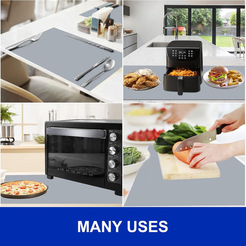 Silicone Mats for Kitchen Counter, Heat Resistant Mat Kitchen Counter Mat Waterproof Countertop Protector Mat, Nonslip Silicone Mats for Crafts, S...