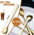 Long Handle Spoon 9.5 Inch Iced Cream Spoons Tea Spoon Coffee Stirrers Ice Spoon Stainless Steel Cocktail Stirring Spoons Dessert Milkshake Teaspo...