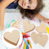 Ciieeo 10pcs 80mm Heart Pattern Wooden Slice Natural Wood Heart Slices Christmas Heart Wooden Slice for Christmas Wedding DIY Supplies (Heart Patt...