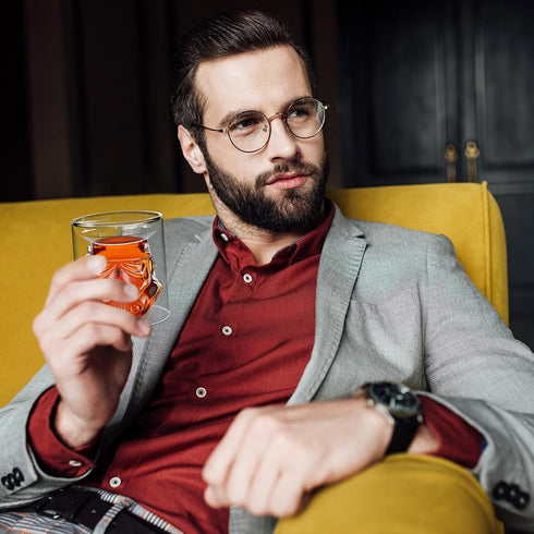 Creative Whisky Sobriety Glasses, Flask Carafe, Whiskey Carafe for Wine, Bourbon, Liquor, Vodka, Scotch, 150ml Gifts for Men, 2 pcs…...