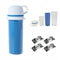 Travel Toothbrush Case,4 in 1 Toothbrush Cup Kit - Ideal for Family, Business, School, or Daily Use,Portable Multifunctional Container (Blue)...