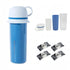 Travel Toothbrush Case,4 in 1 Toothbrush Cup Kit - Ideal for Family, Business, School, or Daily Use,Portable Multifunctional Container (Blue)...