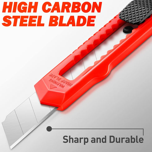 DIYSELF 30 Pack Box Cutter Retractable, 18mm Box Knife, Utility Knife Retractable with Snap Off Blade, Automatic Retractable Knife, Box Cutter Kni...
