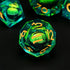 DND Resin Dragon Eye Dice Set for RPG & Role Playing - 7pcs Polyhedral Liquid Core Sharp Edged Dice Set D20 D12 D10 D8 D6 D4 with Gift Box,Dungeon...
