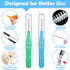 120Pcs Interdental Brushes, 360° Bendable Soft Bristles Braces Flossers Brush Dental Brushes Between Teeth Dental Floss Picks for Gum Braces Oral ...