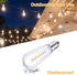 12Pack E17 LED Bulbs ST40 Replacement Light Bulbs, 0.6Watt Per Bulb, Waterproof Shatterproof Dimmable LED Replacement Bulbs for Indoor Outdoor Pat...