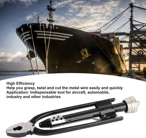 Acouto Safety Wire Pliers 8.3in Safety Wire Tool with 25ft Wire, High Carbon Steel Wire Twisting Tool for Aircraft Automobile Industrial...