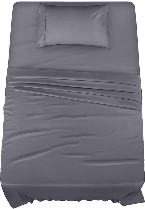 Utopia Bedding Twin Sheet Set – 3 Piece Bed Sheets for Twin Size Bed, Soft and Breathable Microfiber, Includes 1 Fitted Sheet, 1 Flat Sheet and 1 ...