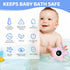 Bath Thermometer with LED Display and Temperature Warning, Digital Room Fahrenheit Water Temperature Thermometer, Infant Bath Toys Floating Toy Sa...