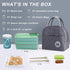 Bento Box Kit,Japanese Lunch Box 3-In-1 Compartment,Leakproof 3 Layer Lunch Container for Kids and Adults...