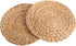 kilofly Natural Water Hyacinth Weave Placemat Round Braided Rattan Tablemats 11.8 inch x 2pc...