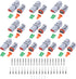86 PCS Deutsch DT Grey 2 Pin Connectors 10 Set, Waterproof Electrical Wire Connector with Stamped Contacts and Seal Plug for Truck, Off-Road Vehic...