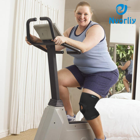 Nvorliy Plus Size Knee Compression Sleeve, Knee Brace for Large Legs Medical Support for Knee Pain Relief, Arthritis, Sports Exercise, Injury & Po...