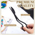 2 Pieces Duckbill Shears 6 and 7 Inches Duckbill Applique Scissors Bent Curved Offset Handle Duckbill Scissors for Carpet Pile, Art, Crafting, Fab...