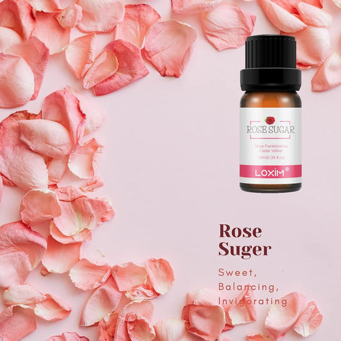 LOXIM Discovery Collection Essential Oil Set of 3 (Santal Sparkle, Rose Sugar, Citrus Pop) Fragrance Oils for Aromatherapy Diffuser, 100% Pure Nat...