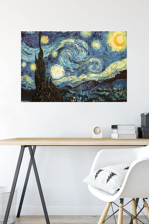 Trends International The Starry Night by Vincent van Gogh Wall Poster, 22.375" x 34", Unframed Version...