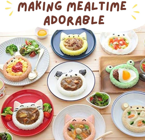 Animal Rice Mold Set – Cute animals Shapes, DIY Bento Lunch Decoration Tool, Easy Rice Shaper, Japanese Kitchen Accessory, Fun Food Cutter Include...