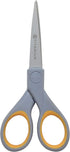 Westcott ?13824 7” & 5” Pointed Titanium-Bonded Crafting Scissors with Soft Handles, Gray/Yellow (2 Pack)...