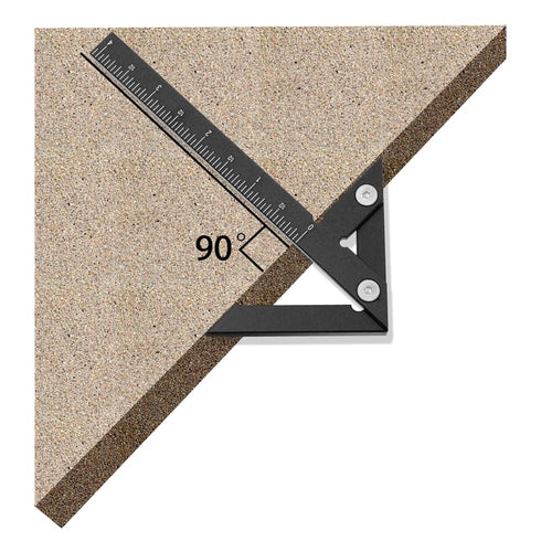 Aluminum Imperial Circle Center Positioning, 45/90 Degree Positioning Ruler, Right Angle Positioning, Centerline Positioning, Multi-Function Arrow...