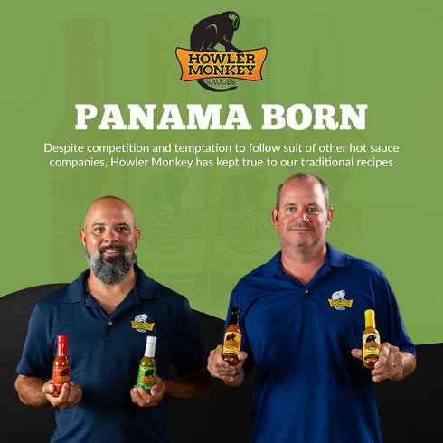 Howler Monkey Sauce Verde - Aji Chombo Inspired Hot Sauce - Gluten Free, No Carbs, Low Sodium - Traditional Panamanian Style - Livening Up Any Dis...