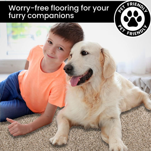 Smart Squares Easy Street Premium Made in The USA Carpet Tiles 8x8 Inch, Soft Padded, Seamless Appearance, Peel and Stick for Easy DIY Installatio...