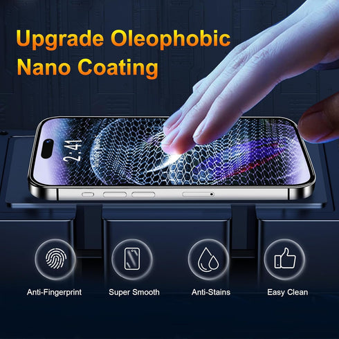 3 Pack Screen Protector for iPhone 15 Pro Max 6.7 Inch with 3 Pack Camera Lens Protector, Ultra HD Tempered Glass, 9H Hardness, Anti Scratch, Bubb...
