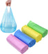 4 GALLON Bathroom Trash Bags, 4 Rolls/100 Counts Small HANDLES Garbage Bags for Office, Bathroom Wastebasket Waste Bin Colorful Portable Rubbish B...