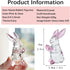 HDCRYSTALGIFTS 3.5inch Crystal Rabbit Bunny Figurine Collectibles Spring Easter Bunny Decorations Glass Art Animal Paperweight Easter Home Decor C...
