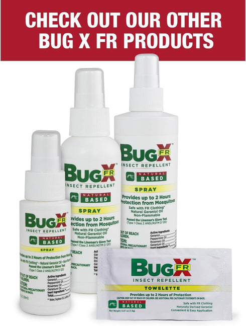 Bug X FR Deet Free Insect Repellent Spray (4 oz. Bottle) - Naturally Derived Geranium Oil Repellent for Protection Against Mosquitos & Ticks...