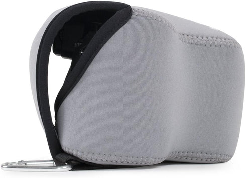 MegaGear ''Ultra Light'' Neoprene Camera Case Bag with Carabiner for Panasonic Lumix DMC-FZ300 Digital Camera (Grey) (MG628)...