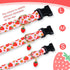 Cute Cotton Dog Collar for Small Medium Large Dogs Special Design Cute Pink Strawberry Dog Collar for Girl Female Dogs Soft Adjustable Strawberry ...