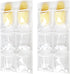 2 Pack 6 Clear Crystal Pockets Large Hanging Shoe Organizer Over The Door Shoe Rack for Closet Door Storage Shoe Holder Hanger, 4 Hooks, White (30...
